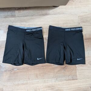 Nike Pro Combat Black Shorts (2) - Medium